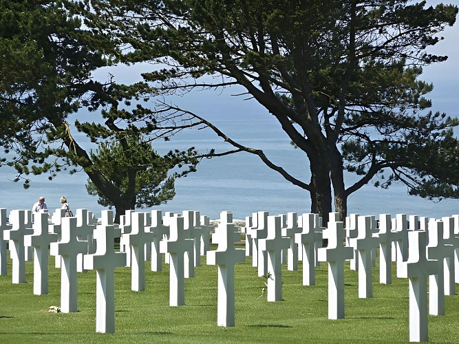 Vue sur la plage, cimetière américain de Colleville