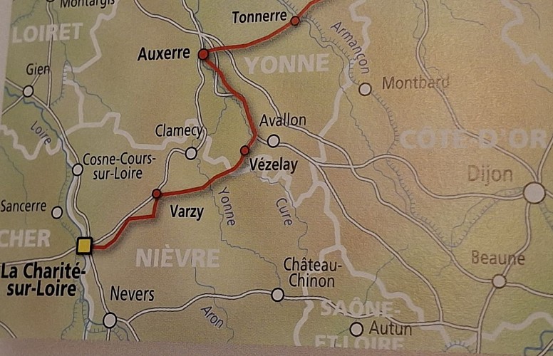 maps chemin vers Compostelle