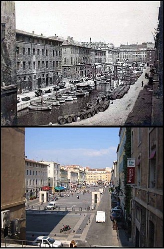 Avant/Après le Canal de la Douane, sur le Cours Honoré d’Estienne d’Orves
