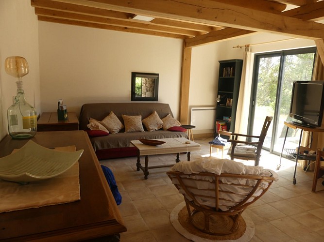 Gîte La Férandie, salon - Chéronnac, Périgord-Limousin