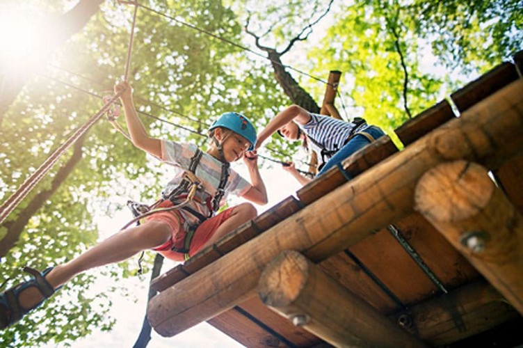 Tree top adventure course