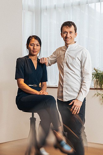 Chef Félix et Cheffe Nidta Robert sommelière Crédit ph. Florian Domergue