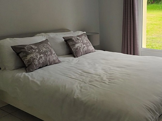 chambre avec un lit double