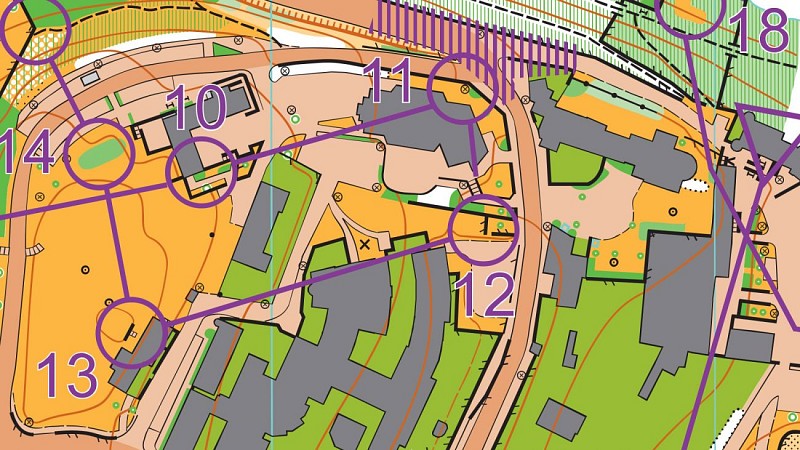 Sports orienteering course