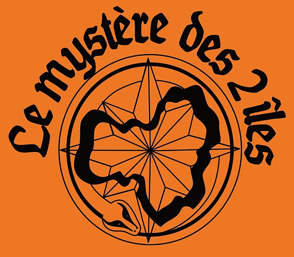 le mystere des 2 iles logo fond orange