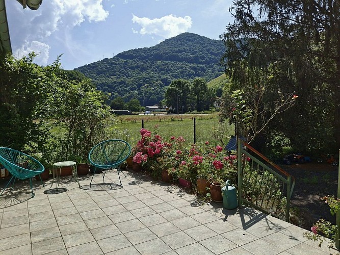Terrase vue montagne
