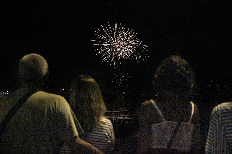 Feu d'artifice et voltige aérienne