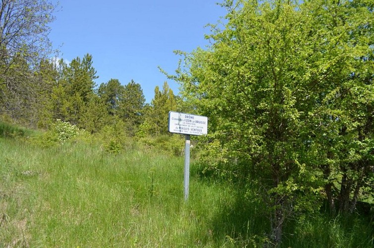 Panneau informatif au Col d'Izon