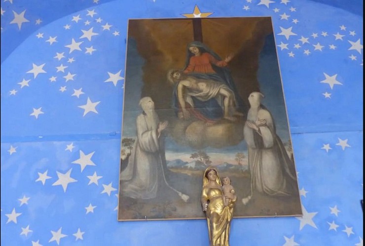 Peinture centrale dans la chapelle