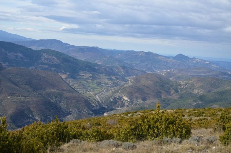 La vallée de l'Eygues depuis la Montagne d'Angèle