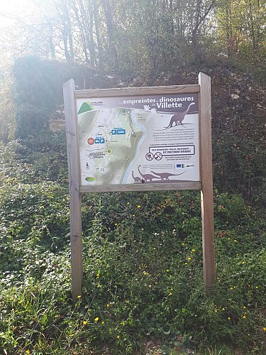 Les empreintes de dinosaures de Villette