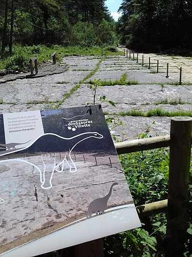 Les empreintes de dinosaures de Villette