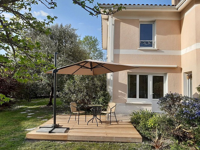 La terrasse de la chambre