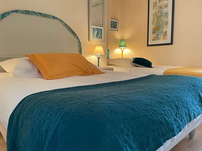 CH La Corne de Cerf_Paimpont_chambre bleue