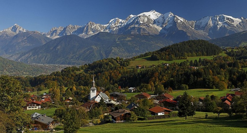 Panorama auf den Mont-Blanc