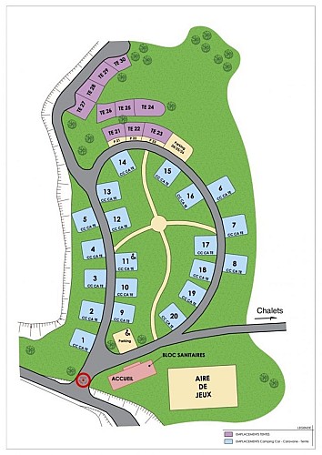Plan Camping La Chapelle Taillefert