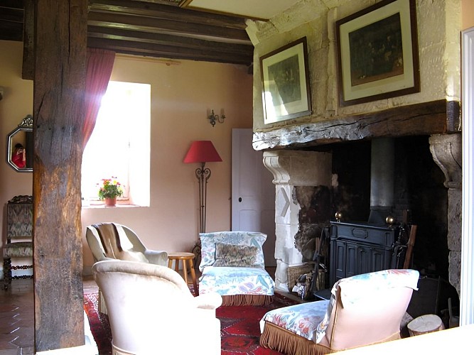 La Ferme du Chateau - gite - Philippe Gurrey - Fauguernon (salon)