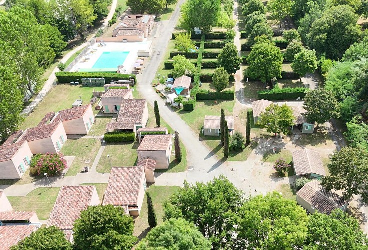 Vue aérienne Camping Lac de Ferrié