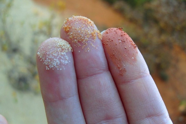 Grains de sables ocreux