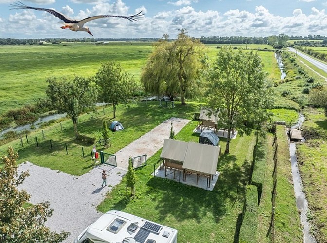 vue aérienne aire Picauville