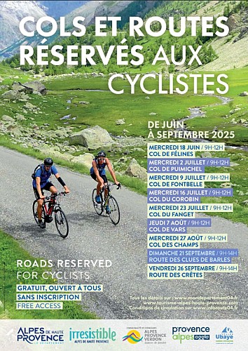 Route des Clues de Barles réservé aux vélos