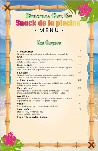 Chez Eve, snack de la piscine