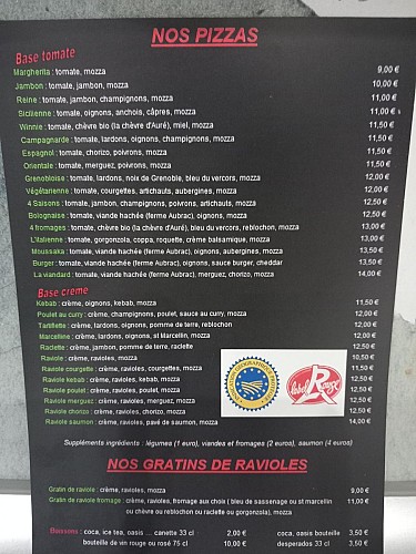 Pizzeria : Pizza de La Pierre Percée