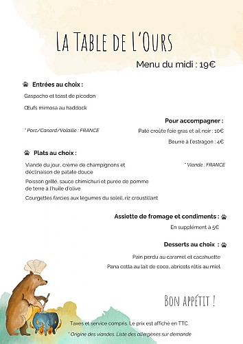 La Table de l'Ours