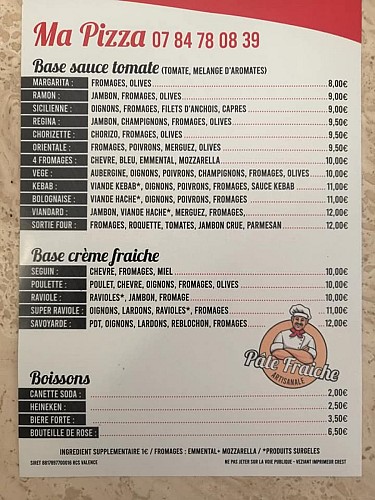 Ma Pizza - Pizzas à emporter
