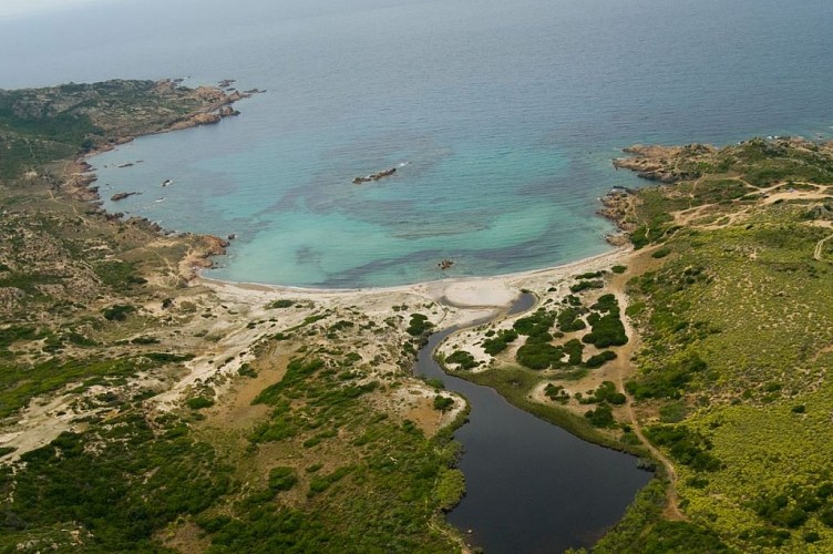 plage_stagnolu_vue aerienne_bonifacio
