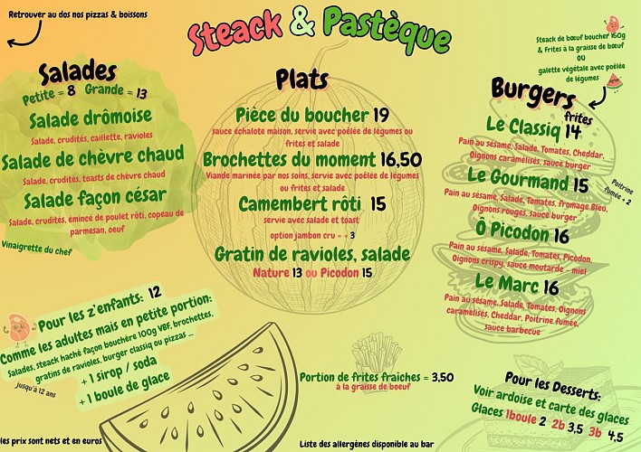 Restaurant Steack et Pastéque