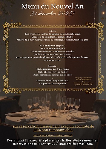 menu st sylvestre l immersif