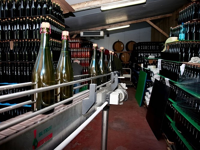 Cidrerie Les Bruyeres Carré à Moyaux prés de Lisieux Mise en Bouteille