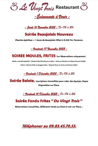 MENU NOVEMBRE DECEMBRE