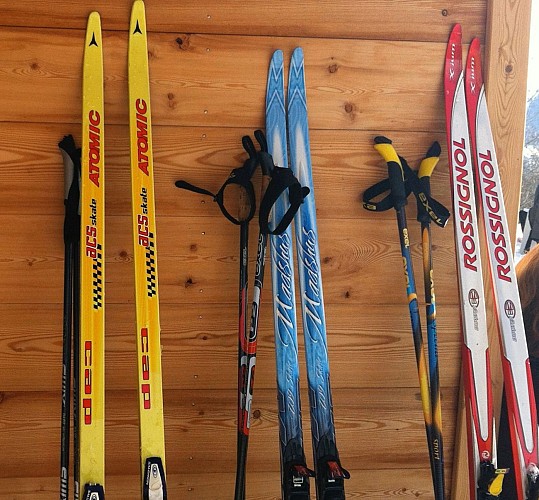 Location matériel nordique aux Moises