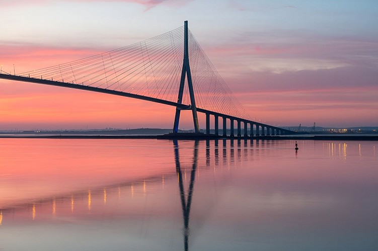 pont de normandie rose