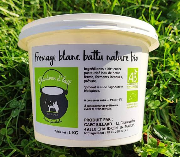 Chaudron d'lait, produits laitiers biologiques