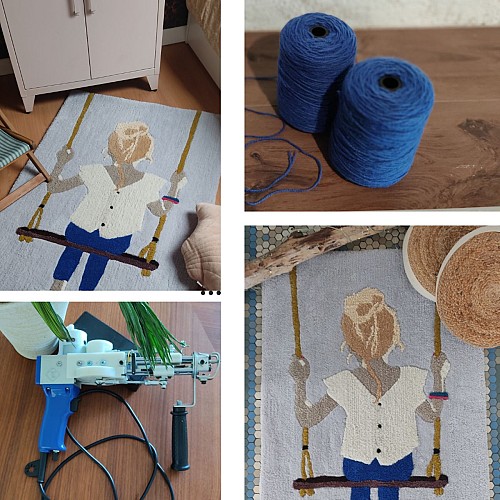 Représentation d'une photo en tufting