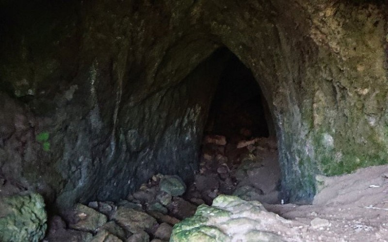 L'intérieur de la grotte