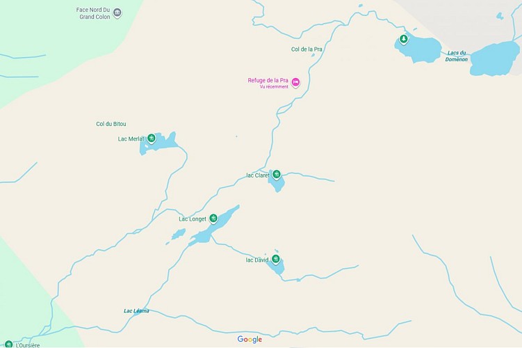Seen auf der 10. Etappe der Haute traversée de Belledonne - GR®738: von Chamrousse zur Refuge de la Pra