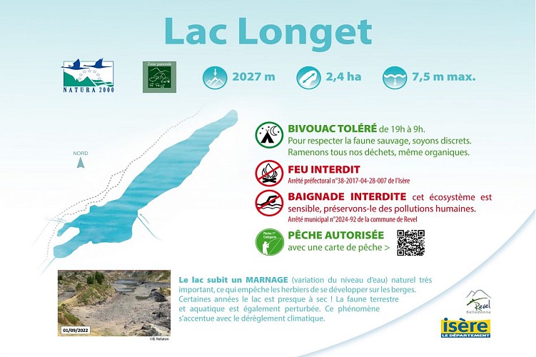 Lacs de l'étape 10 de la Haute traversée de Belledonne - GR®738 : de Chamrousse au Refuge de la Pra