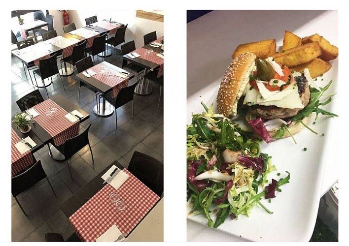 Sur une nappe à carreaux