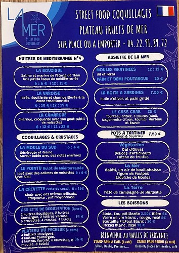La mer street food coquillages