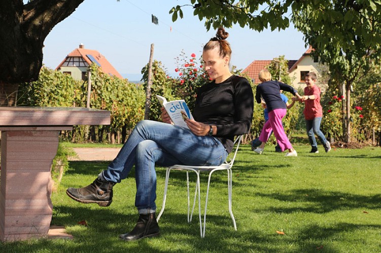 Bon temps sous le cerisier