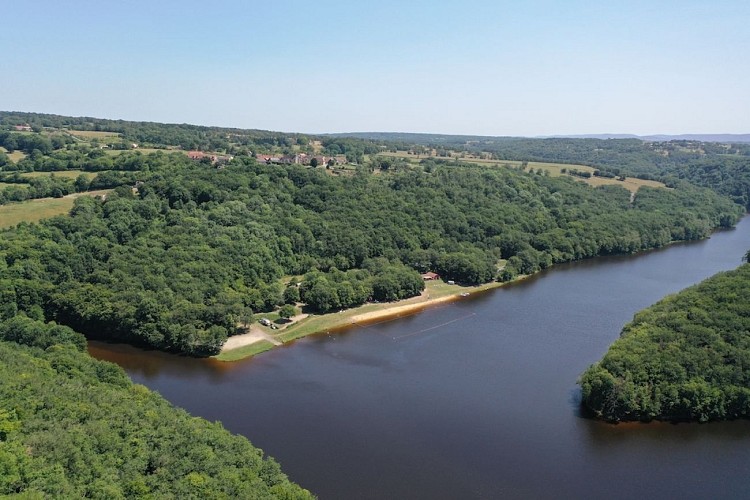 Bourg D'hem - Plage vue aérienne- Creuse Tourisme