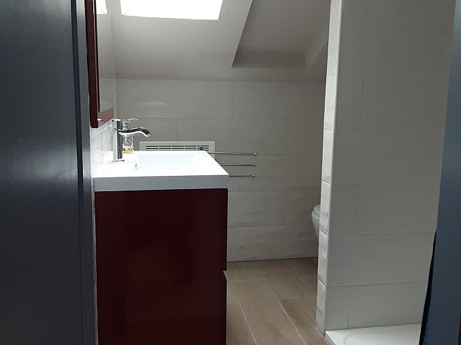 Salle de bain de la Chambre d'hôtes Les lilas à Molsheim