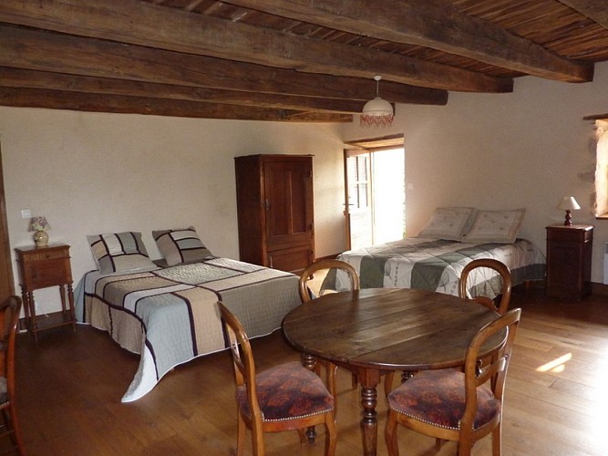 Chambre de l'étage (2 lits doubles)