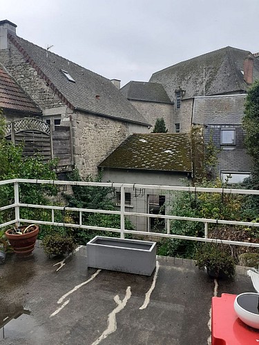 terrasse donnant sur jardin