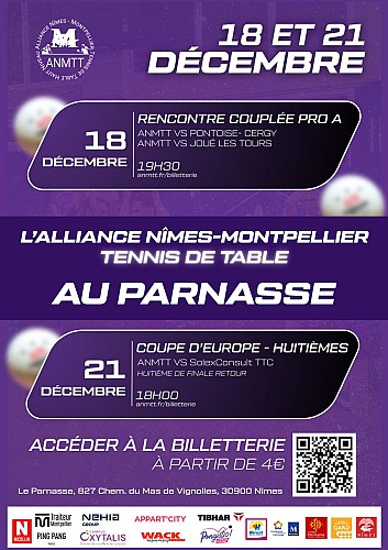 Ligue des Champions et Championnat national PROA - Alliance Nîmes-Montpellier Tennis de Table