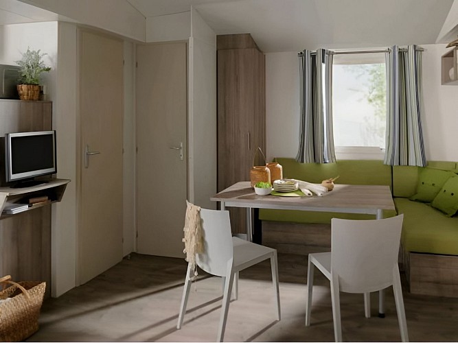 Oasis Camping - Lion sur mer - intérieur mobil home